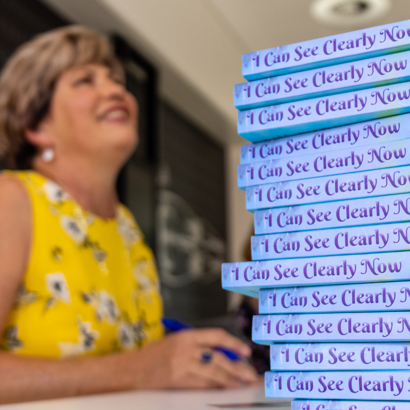 Colleen signing books at her book launch I can see clearly now Colleen signing books at her book launch I can see clearly now