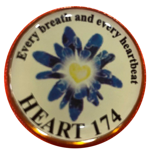 Colleen‘s heart transplant badge 174. Hart transplant recipients in Western Australia received a badge of the number Transplant they were since Perth began doing them. Colleen‘s heart transplant badge 174. Hart transplant recipients in Western Australia received a badge of the number Transplant they were since Perth began doing them.