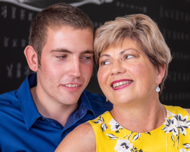 Picture where Colleen looks sideways at her son. Picture where Colleen looks sideways at her son.